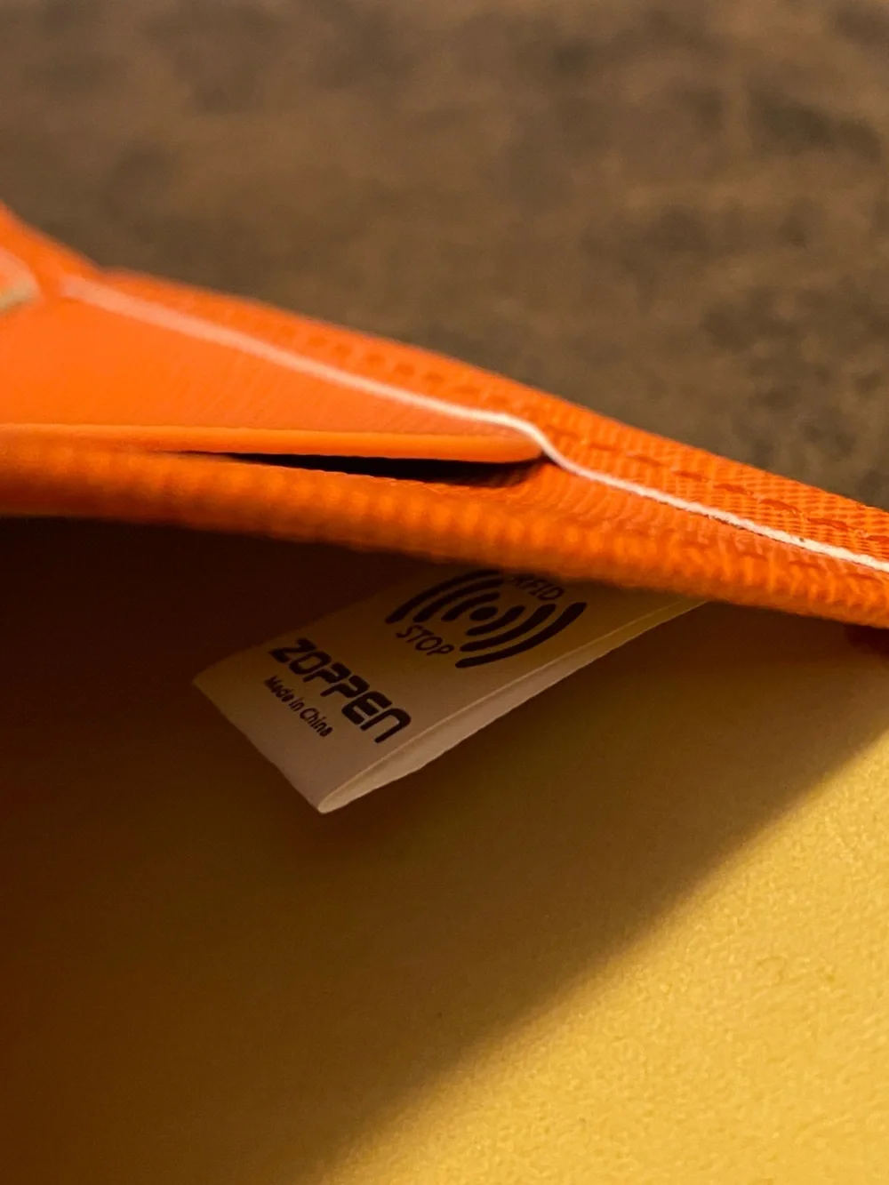 Travel wallet with RFID protection. Zoffen orange secure ID, passport, cards NEW